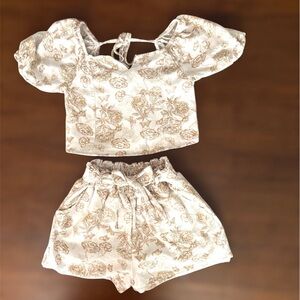 Girls Size 8 Rare Editions 2-Piece Floral Top and Shorts Set